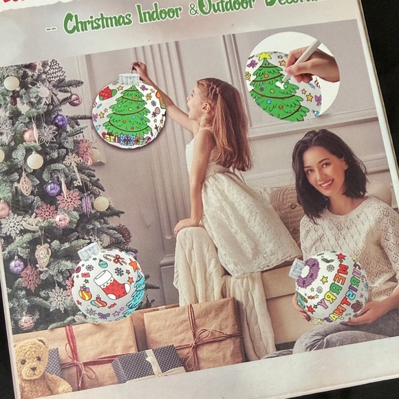 Hand Painted Christmas Balls Crafts Snowman Balls Indoor Outdoor decorations new - Picture 7 of 12